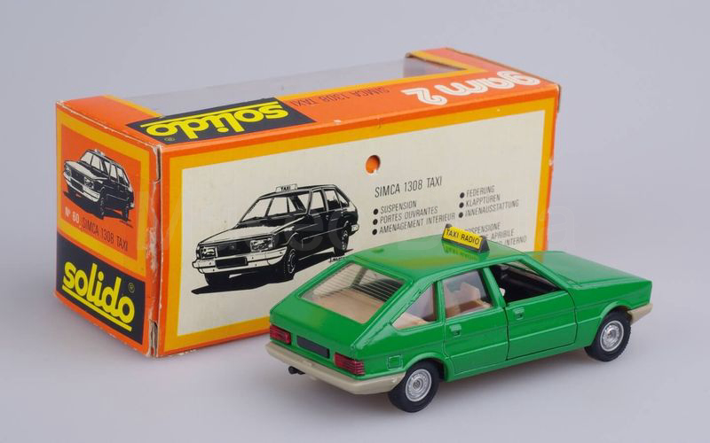 SOLIDO (60-1) Simca 1308 GT 1975 "TAXI RADIO" verde