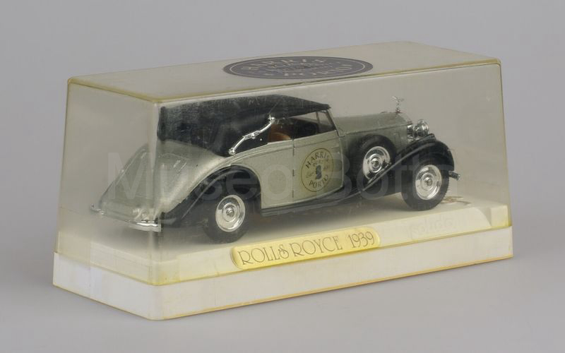 SOLIDO (46-B) Rolls Royce Phantom III cabriolet 1939 "HARRIS PORTO" capote chiusa argento-nero