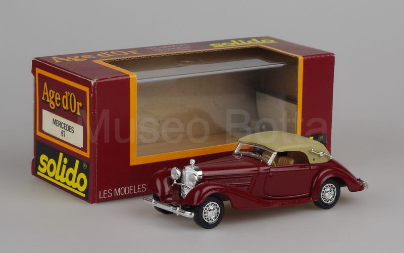 SOLIDO (67) Mercedes Benz 540 K cabriolet 1939 capote chiusa bordeaux