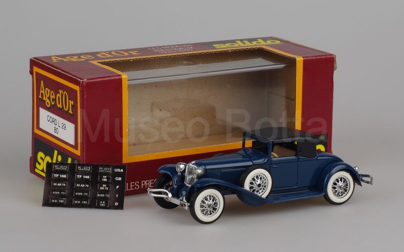 SOLIDO (80-A) Cord L 29 Cabriolet 1930 capote chiusa blu scuro