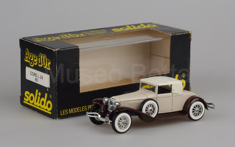 SOLIDO (80-B) Cord L 29 Cabriolet 1930 capote chiusa grigio rosa-marrone