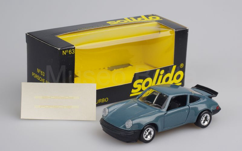 SOLIDO (63-2) Porsche 911 Turbo (930) coupé 1975-1977 blu grigio metallizzato-nero