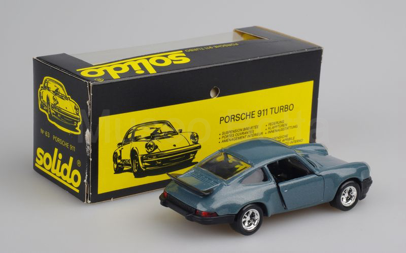 SOLIDO (63-2) Porsche 911 Turbo (930) coupé 1975-1977 blu grigio metallizzato-nero