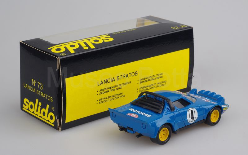 SOLIDO (73-A 2) Lancia Stratos "Chardonnet" Rally Montecarlo 1979 n. 4 azzurro