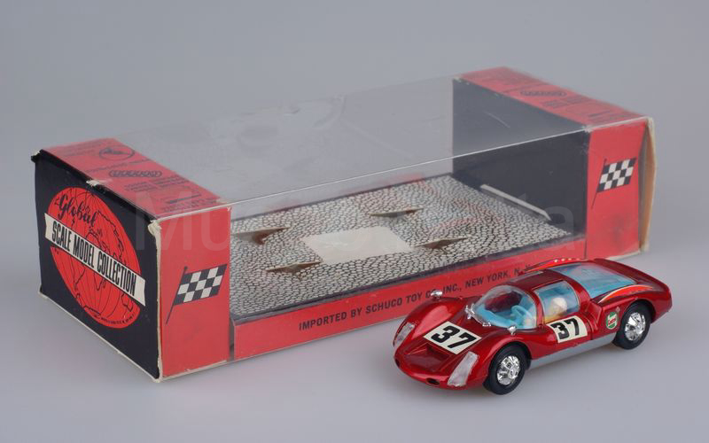 SOLIDO-MARX HONG KONG (151) Porsche Carrera 906-6 1966 rosso metallizzato-grigio alluminio