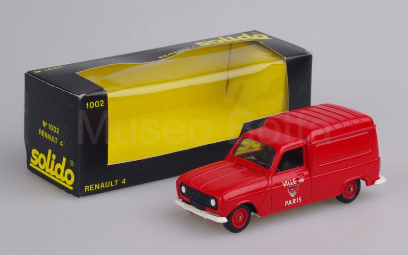 SOLIDO (1002) Renault 4 furgoncino 1976 pompieri "VILLE DE PARIS" rosso