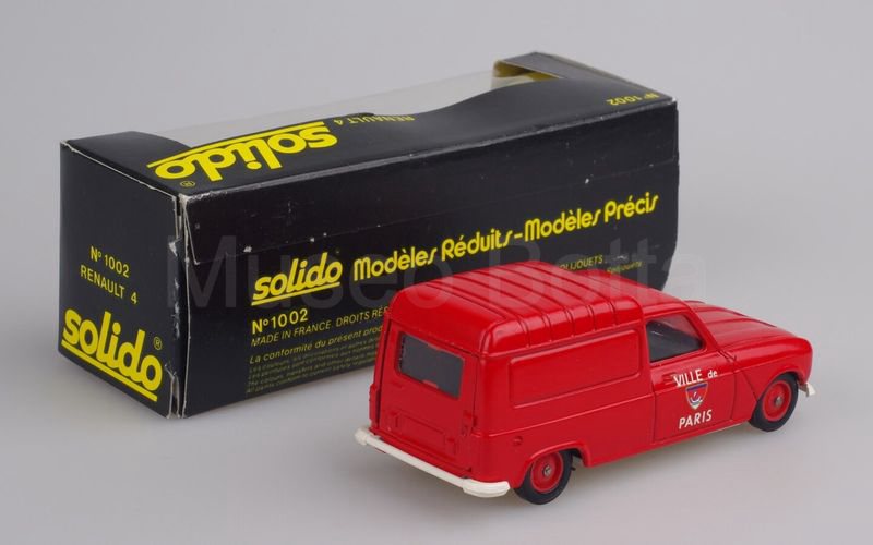 SOLIDO (1002) Renault 4 furgoncino 1976 pompieri "VILLE DE PARIS" rosso