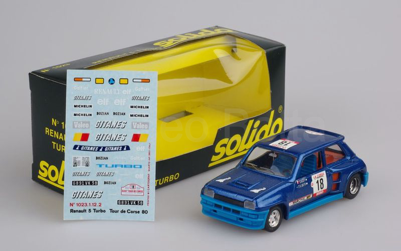 SOLIDO (1023-2) Renault 5 Turbo Tour de Corse 1980 blu metallizzato