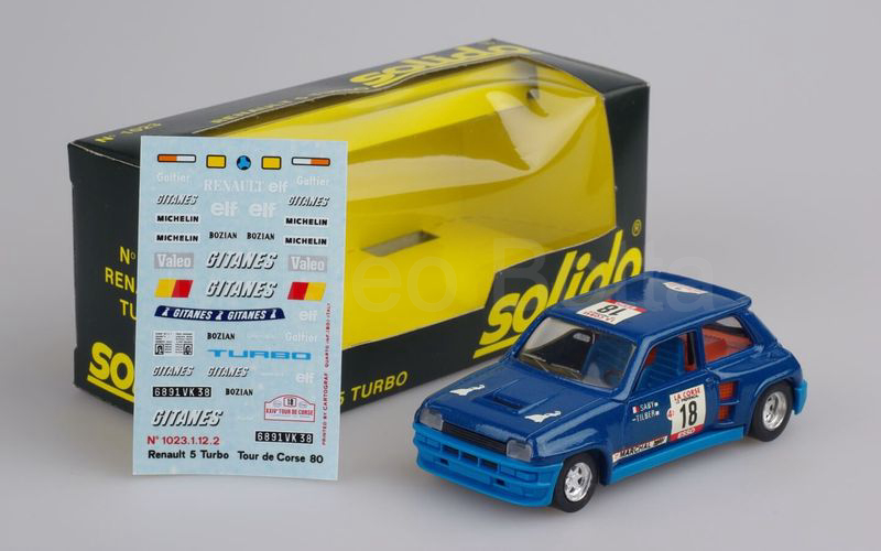 SOLIDO (1023-3) Renault 5 Turbo Tour de Corse 1980 blu scuro