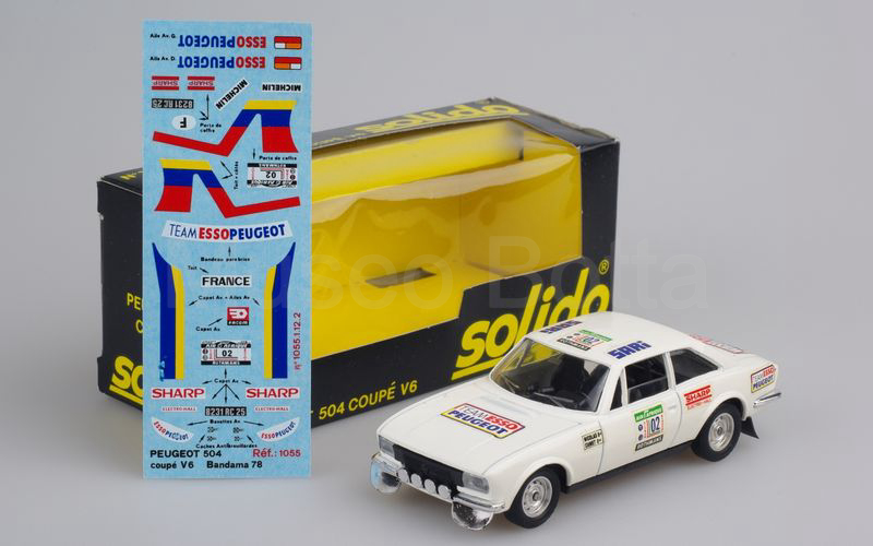 SOLIDO (1055) Peugeot 504 coupé V6 Rally Bandama 1978 bianco