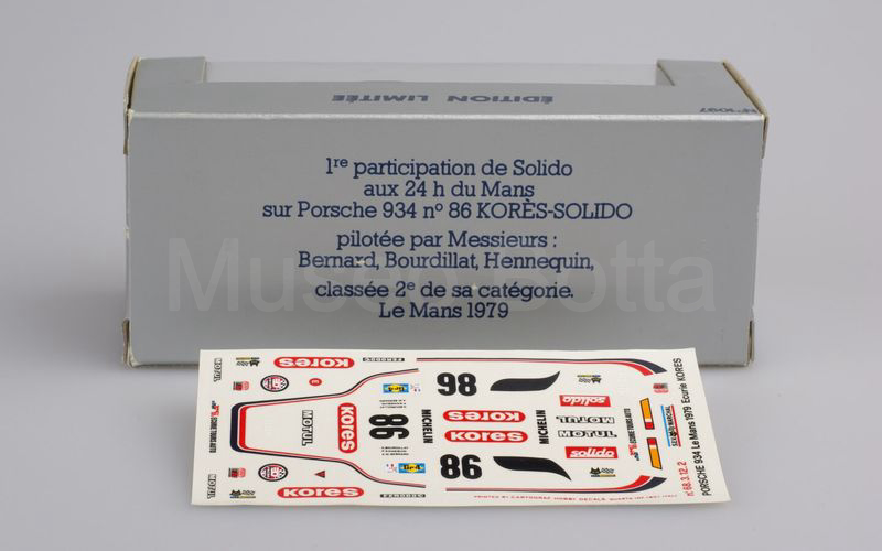 SOLIDO (1097) Porsche 934 Turbo "KORES" Le Mans 1979 bianco