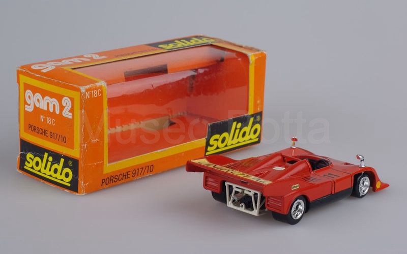 SOLIDO-BUBY (18-C) Porsche 917/10 TC "UNIROYAL" Interserie rosso arancio