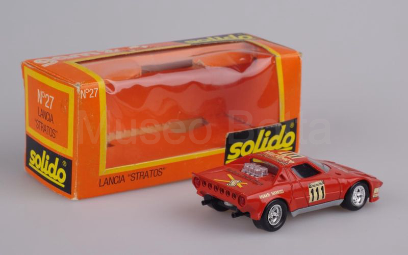 SOLIDO-BUBY (27) Lancia Stratos Tour de Corse 1973 arancio-argento