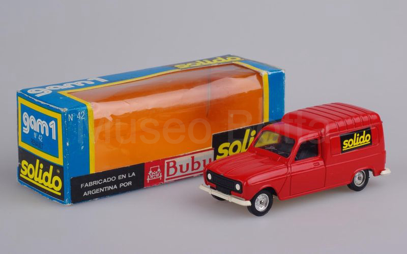 SOLIDO-BUBY (42-A) Renault 4 furgoncino 1976 "SOLIDO" rosso