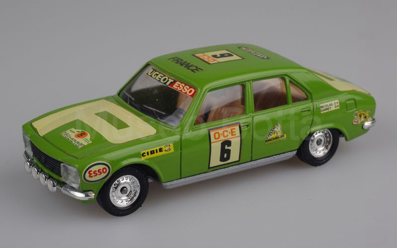 SOLIDO-BUBY (50-1) Peugeot 504 Rallye berlina Rally del Marocco 1978 verde