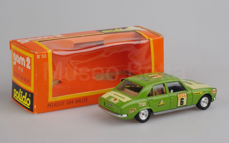 SOLIDO-BUBY (50-1) Peugeot 504 Rallye berlina Rally del Marocco 1978 verde