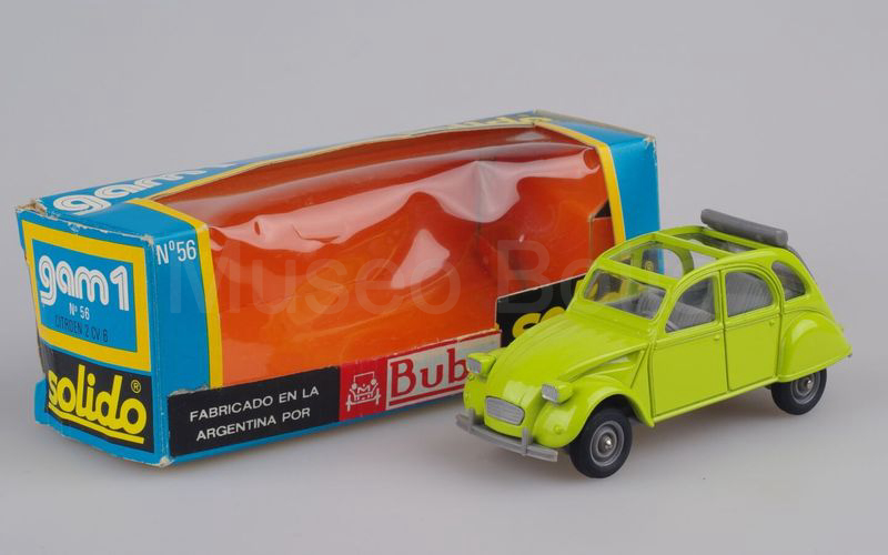 SOLIDO-BUBY (56) Citroën 2 CV 6 1975 tetto aperto verde giallo