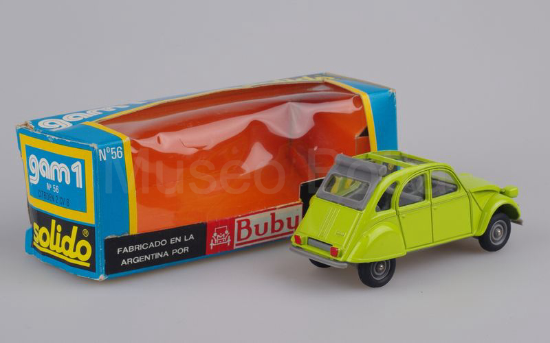 SOLIDO-BUBY (56) Citroën 2 CV 6 1975 tetto aperto verde giallo