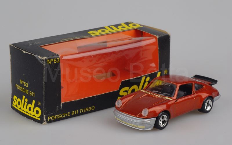 SOLIDO-BUBY (63) Porsche 911 Turbo (930) coupé 1975 arancio metallizzato-argento