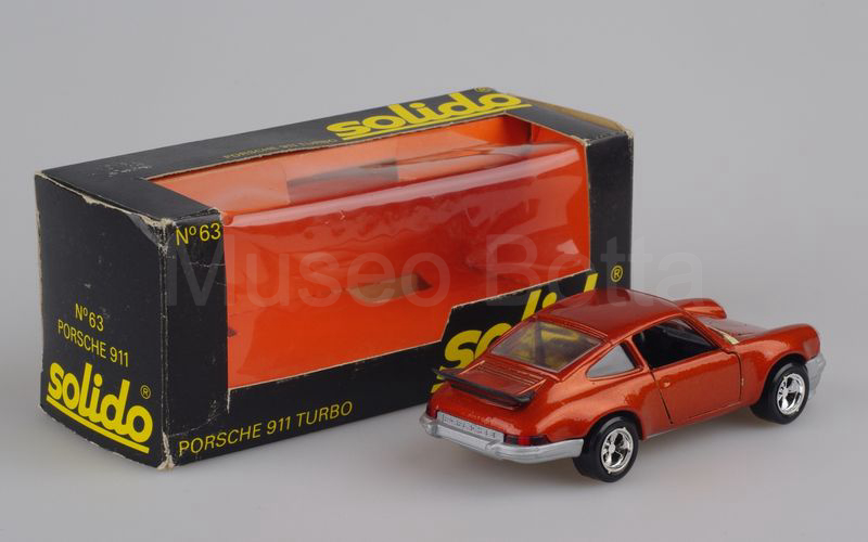 SOLIDO-BUBY (63) Porsche 911 Turbo (930) coupé 1975 arancio metallizzato-argento