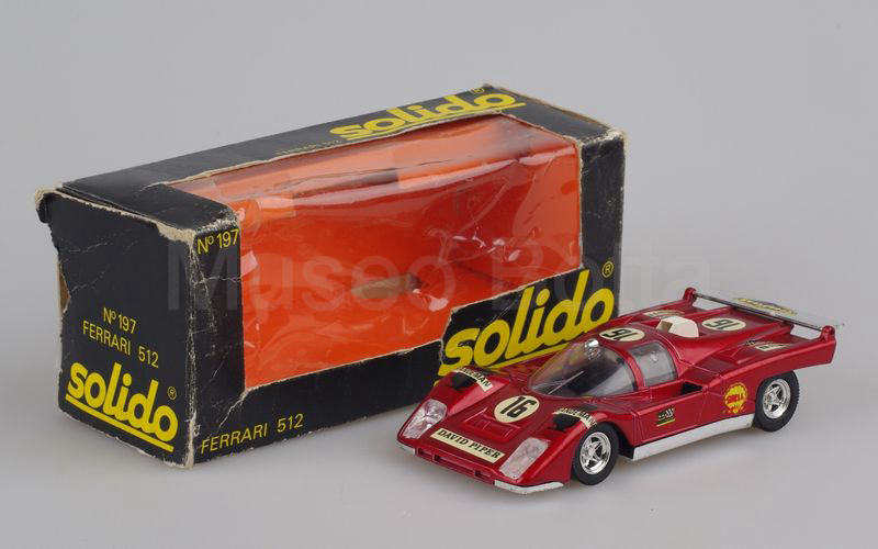 SOLIDO-BUBY (197) Ferrari 512M Le Mans 1971 "D. PIPER" rosso metallizzato-argento