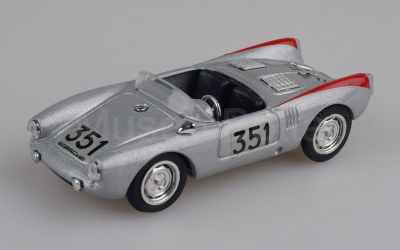 BRUMM (R195) Porsche 550 spyder 1.500 c.c. Mille Miglia 1954 n° 351 argento