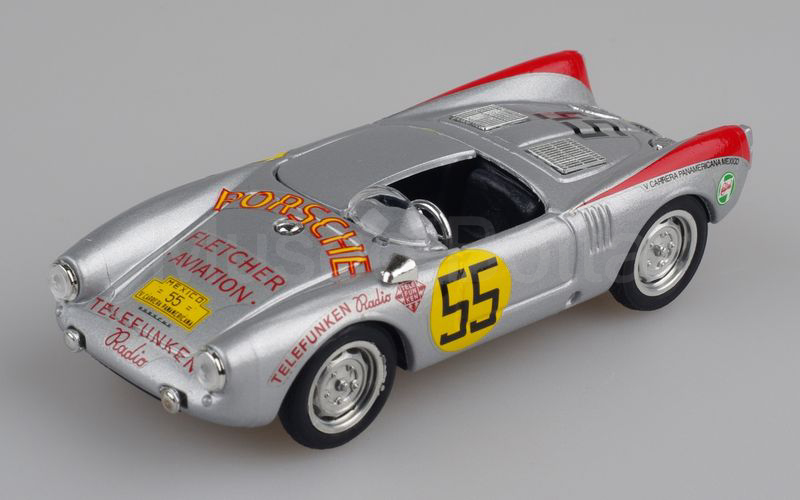 BRUMM (R275) Porsche 550 spyder 1.500 c.c. Carrera Panamericana 1954 n° 55 argento