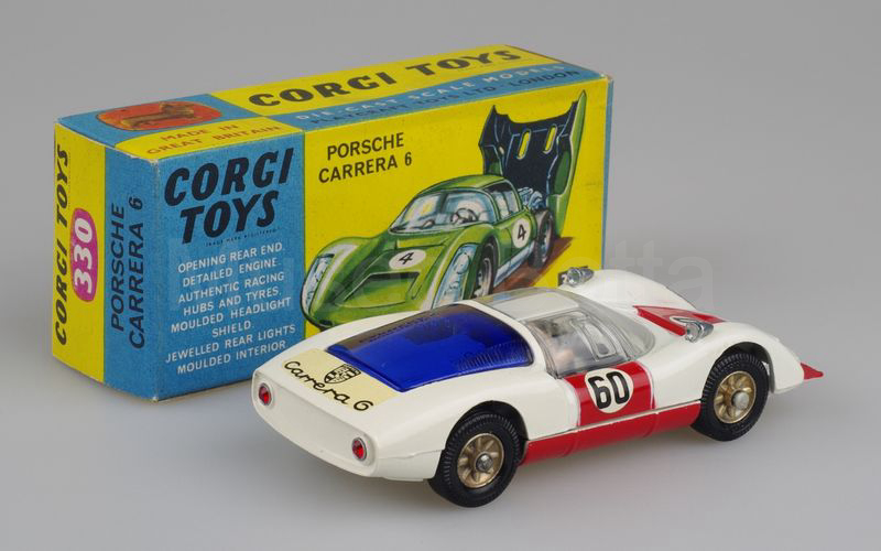 CORGI TOYS (330) Porsche 906 coupé 1966 bianco-rosso