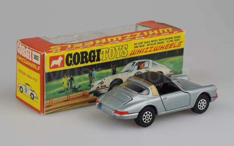 CORGI TOYS (382) Porsche 911 S 2.0 Targa chiuso 1966 azzurro chiaro metallizzato