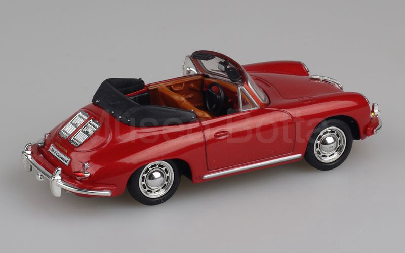 DE AGOSTINI PORSCHE COLLECTION (vol. 32) Porsche 356 B (T6) cabriolet aperto 1961 rosso arancio metallizzato