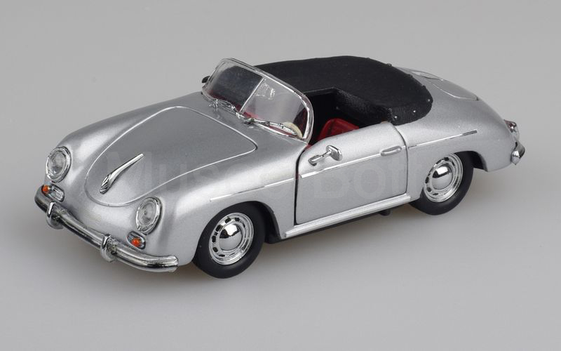 DETAIL CARS (223) Porsche 356 A (T1) Speedster aperto con cover tonneau 1957 argento