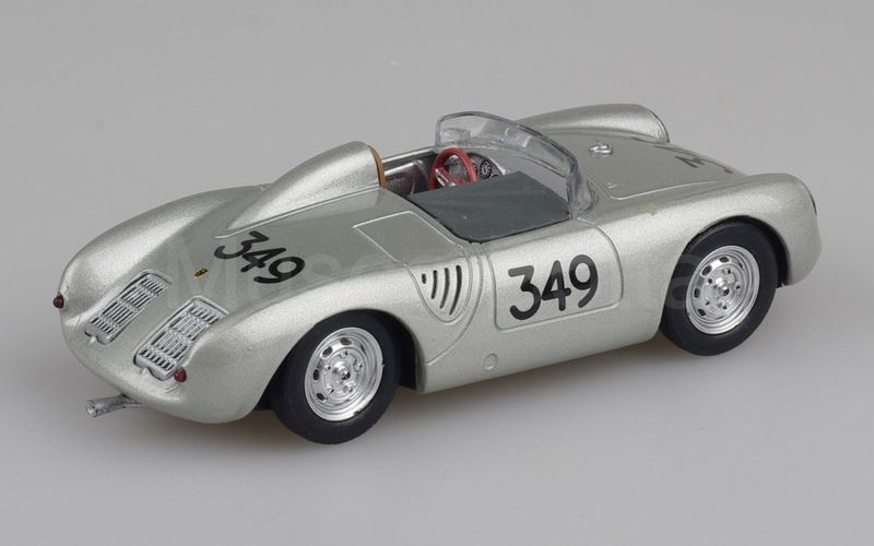 METRO per HACHETTE - 1000 MIGLIA (vol. 23) Porsche 550 RS spyder Mille Miglia 1957 n° 349 Maglioli argento