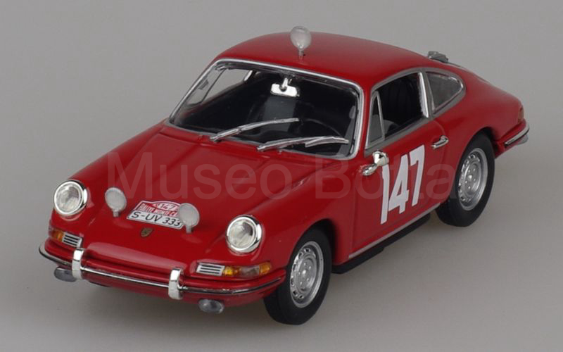 MINICHAMPS (430 656747) Porsche 911 2.0 “Monte” Rallye di Monte Carlo 1965 n° 147 rosso