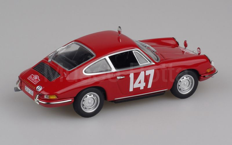 MINICHAMPS (430 656747) Porsche 911 2.0 “Monte” Rallye di Monte Carlo 1965 n° 147 rosso