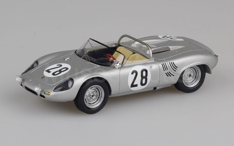 SPARK MODEL (S1349) Porsche 718/8 spyder 1963 Le Mans 1963 n° 28 argento