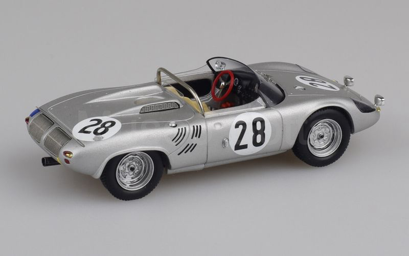 SPARK MODEL (S1349) Porsche 718/8 spyder 1963 Le Mans 1963 n° 28 argento