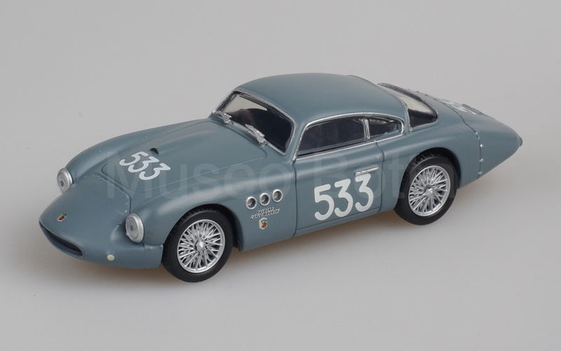 METRO per HACHETTE-ABARTH COLLECTION (vol. 62) Abarth 205 A "aerodinamica" Mille Miglia 1950 n° 533 grigio medio