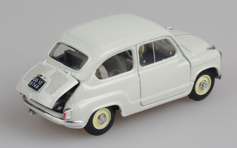 BRUMM (R265) Fiat 600 derivazione Abarth 750 1956 grigio chiaro