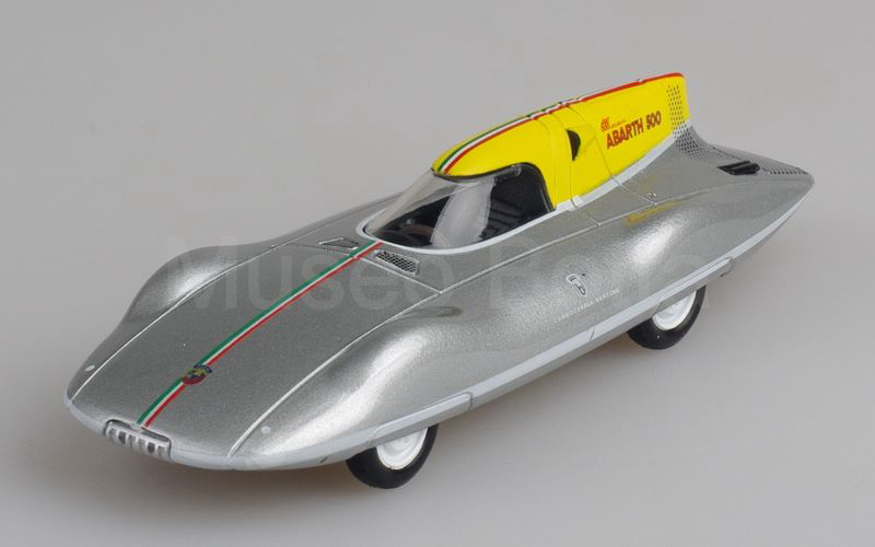 METRO per HACHETTE-ABARTH COLLECTION (vol. 59) Fiat Abarth 500 record Bertone Monza luglio 1956 giallo-argento