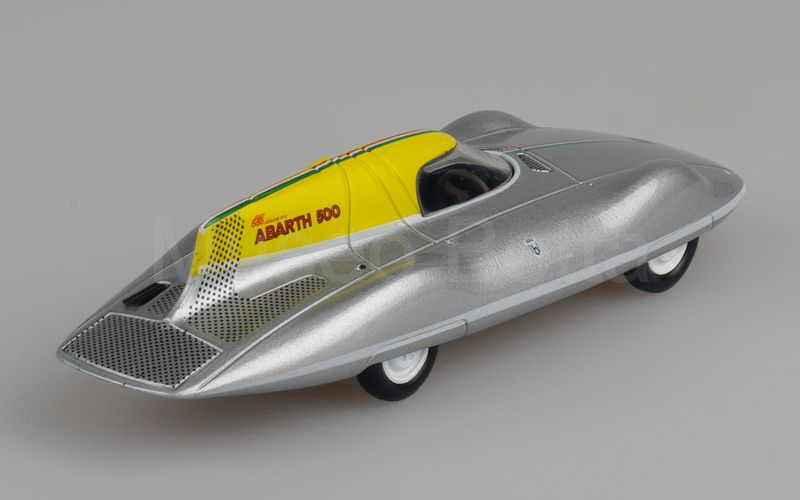 METRO per HACHETTE-ABARTH COLLECTION (vol. 59) Fiat Abarth 500 record Bertone Monza luglio 1956 giallo-argento