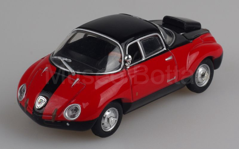 METRO per HACHETTE-ABARTH COLLECTION (vol. 25) Fiat Abarth 750 Vignale "Goccia" 1957 nero-rosso