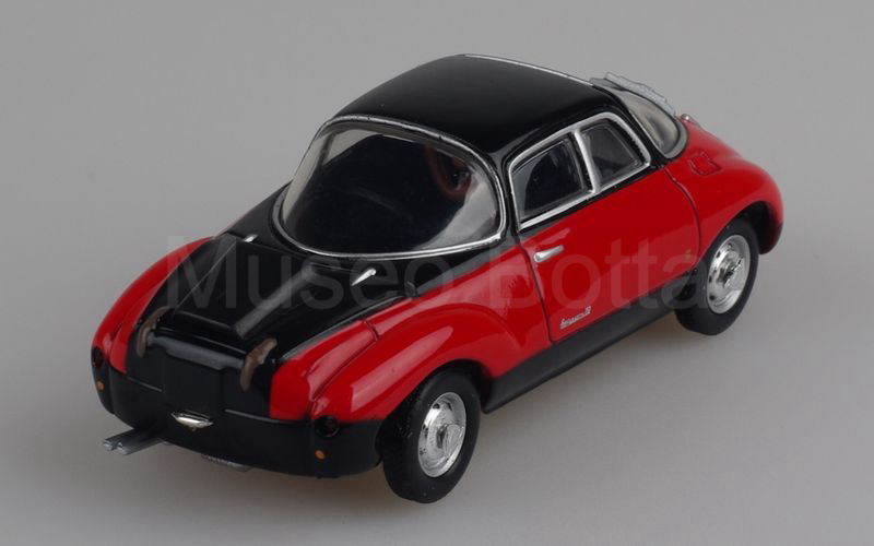 METRO per HACHETTE-ABARTH COLLECTION (vol. 25) Fiat Abarth 750 Vignale "Goccia" 1957 nero-rosso