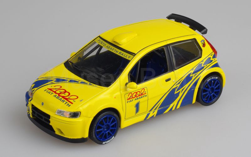 METRO per HACHETTE-ABARTH COLLECTION (vol. 33) Fiat Abarth Punto Super 1600 Rally 2002 giallo-blu