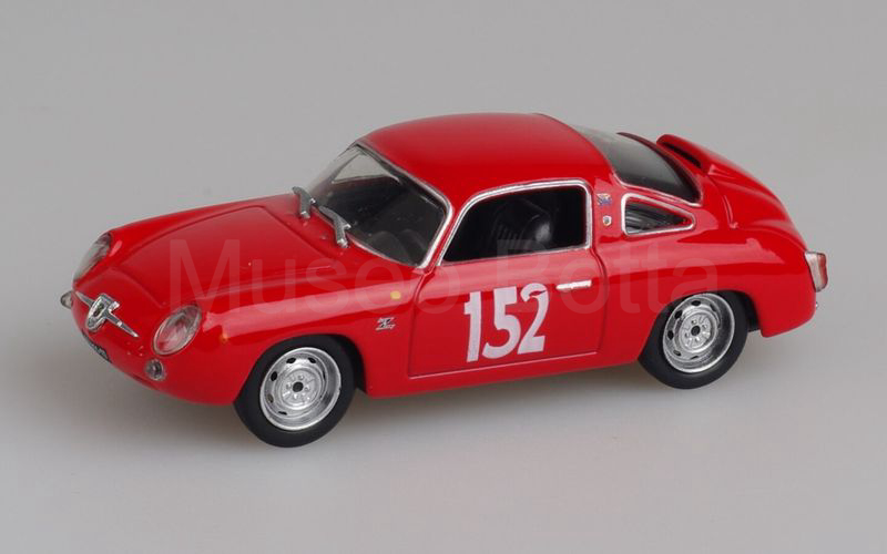 METRO per HACHETTE-ABARTH COLLECTION (vol. 48) Fiat Abarth 700 Record Monza Pontedecimo-Passo dei Giovi 1960 n° 152 rosso