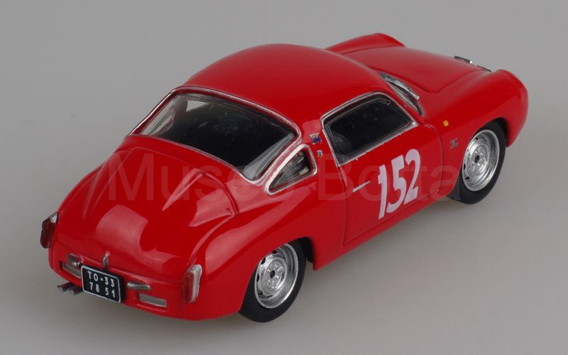 METRO per HACHETTE-ABARTH COLLECTION (vol. 48) Fiat Abarth 700 Record Monza Pontedecimo-Passo dei Giovi 1960 n° 152 rosso