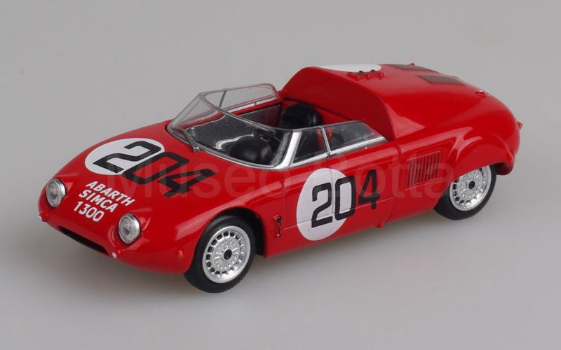 METRO per HACHETTE-ABARTH COLLECTION (vol. 63) Abarth Simca 1300 Spider Sport Mont de la Lure 1962 n° 204 rosso