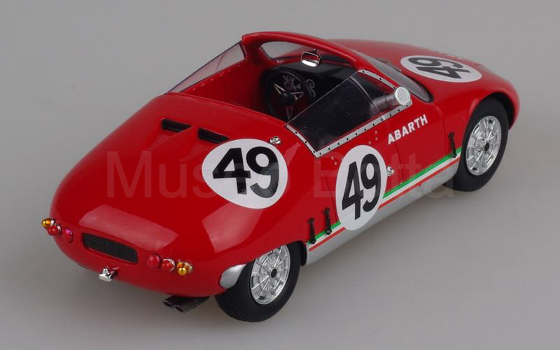 SPARK MODEL (S1336) Fiat Abarth 700 Spider Sport Le Mans 1961 n° 49 rosso