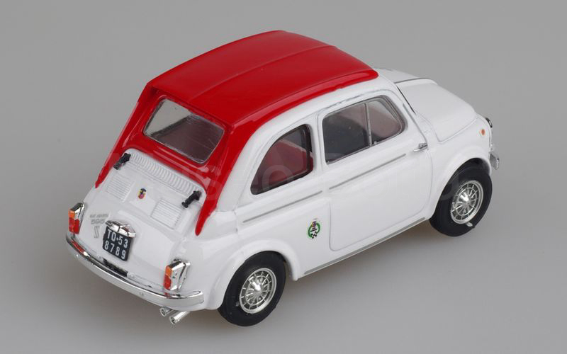 BRUMM (R407) Fiat Abarth 595 SS tetto rigido 1964 bianco-rosso