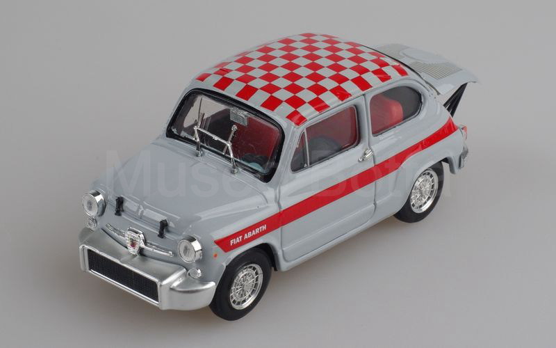 BRUMM (R351) Fiat Abarth 1000 berlina corsa/66 ufficiale 1966 grigio-rosso