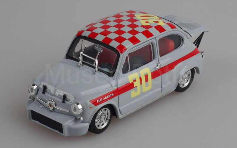 BRUMM (R369) Fiat Abarth 1000 berlina corsa/66 4 ore di Monza 1966 n° 30 grigio-rosso